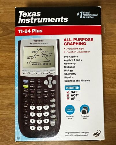 Texas Instruments TI-84 Plus Graphing Calculator – Black NEW