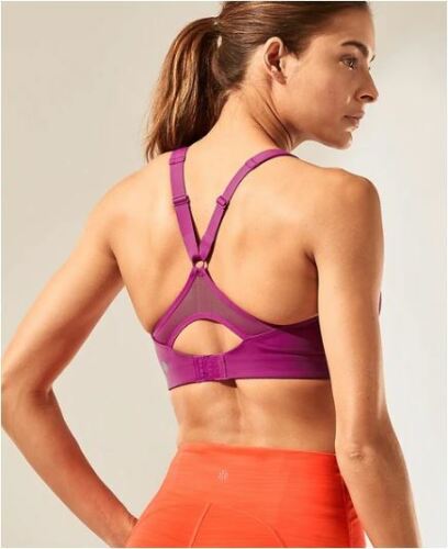 Athleta Advance Sports Bra Sz 32 B Fuchsia High Impact Smooth NEW NWOT