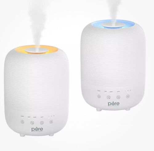 HUMIDIFIER FOR BEDROOM AIR ROOM BABY SMALL PORTABLE PURE ENRICHMENT NEW 2 PACK ~