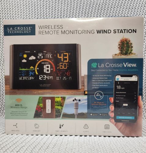 La Crosse Technology Wireless Remote Monitoring Wind Station V21-WTH NEW SEALED