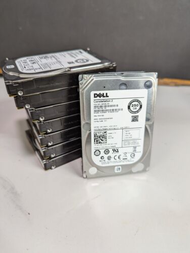 Dell Constellation.2 250GB 7.2K 2.5″ SATA HD Seagate ST9250610NS HDD lot of 8