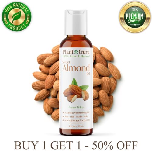 Sweet Almond Oil 2 oz. 100% Pure Natural Carrier For Skin, Hair Growth, Face