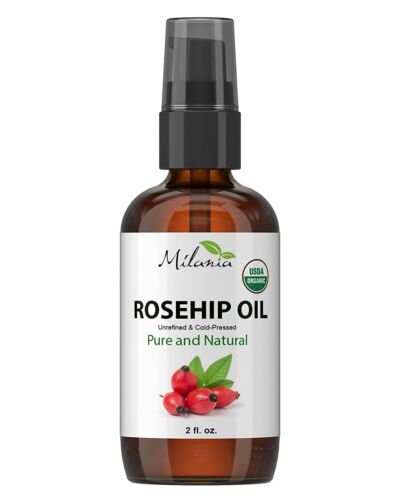 MIlania Organic Rosehip Seed Oil (2 oz) Unrefined, Cold-Pressed