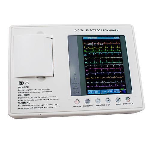 High 12 Lead ECG EKG Machine Color LCD Screen Medical Diagnosis