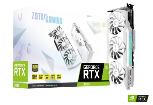 ZOTAC GeForce RTX 3080 Trinity OC White Edition 10GB GDDR6X Graphics Card (Mod)