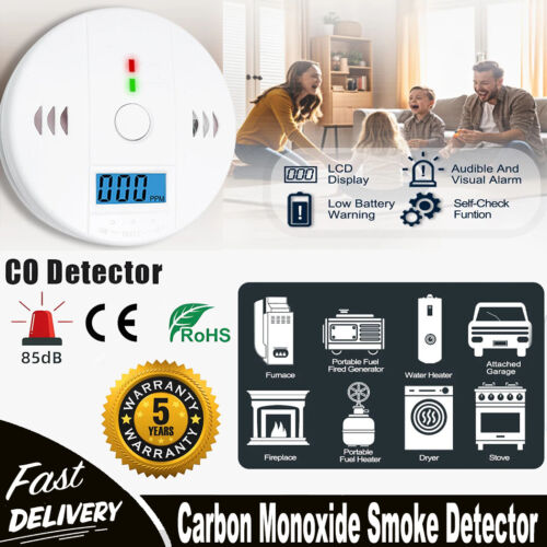 Carbon monoxide Gas Alarm Smoke Detector Fire Sentry Improve Home Safety Alarm