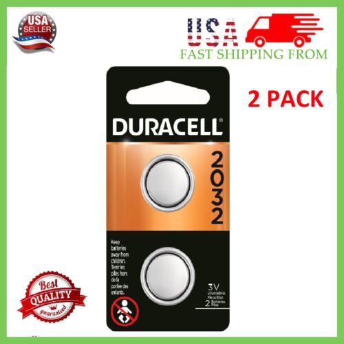 2xPack Duracell CR2032 Lithium Battery 3 Volt DL2032 (ECR2032 CR 2032 DL 2032)