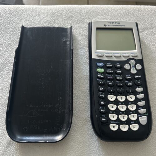 Texas Instruments TI 84 Plus Graphing Calculator W Cover Tested Works