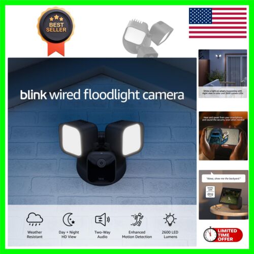 Advanced Wired Floodlight Camera – Alexa-Enabled with 30-Day Cloud Storage Trial