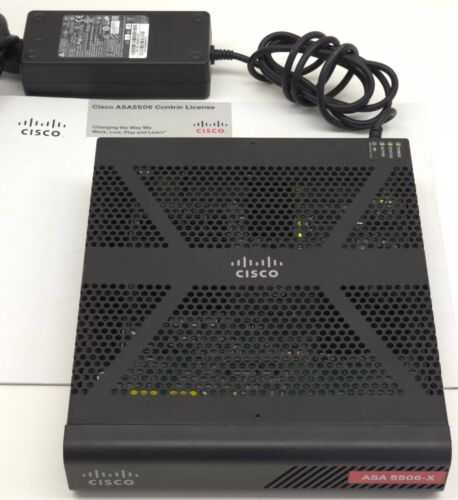 Cisco ASA 5506-X 8-Port Firewall with LICENSE + AC Adapter, TESTED