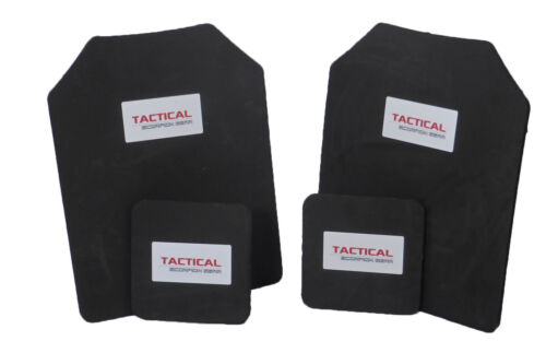 Tactical Scorpion Body Armor Plates Trauma Pads 10mm 11×14+6×6 Set For AR500