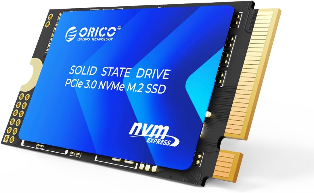 ORICO M.2 2242 NVMe SSD 512GB, PCIe 3.0 with 2800MB/s Read Speed, TLC NAND, Copper Heat Sink for Laptops, Mini PCs, IoT Devices, and DIY External Drives – J10-2242