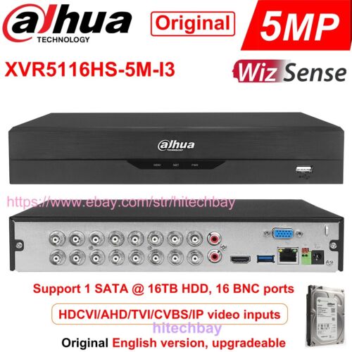 New! DAHUA 16CH 5MP 1HDD DVR DIGITAL VIDEO RECORDER Original DH-XVR5116HS-M5-I3