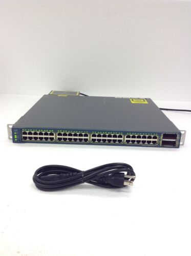 Cisco Catalyst 3560-E Ws-C3560E-48PD-SF 48 Ports Rackmount Network Switch w/PS