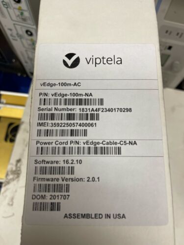 Viptela vEdge 100M Wireless Router VEDGE-100M-AC With Power Supply –