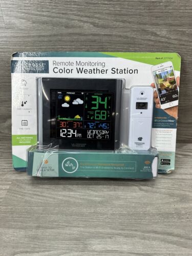 LA Crosse Remote Monitoring WiFi Color Forecast Station w/Remote | V10-TH