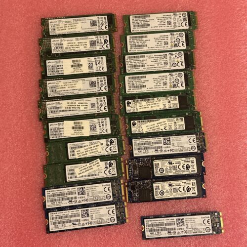 Lot of 20x  256GB TLC SATA 6Gbps M.2 2280 SSD Sticks