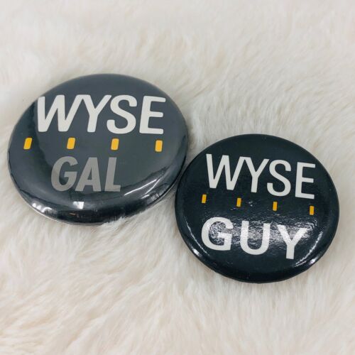 Vtg WYSE Gal & Guy Cloud Computing Advertising Button Pin Lot – Dell Computer