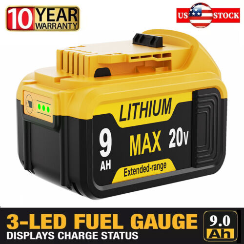 Pack For DeWalt 20V 20 Volt Max 9.0AH Lithium Ion Battery DCB206-2 DCB205-2 NEW