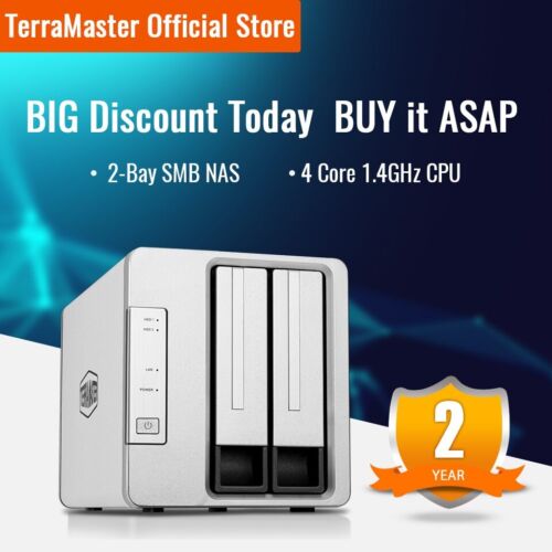 2-Bay Quad Core Network Attached Storage Media Server Personal Private Cloud New