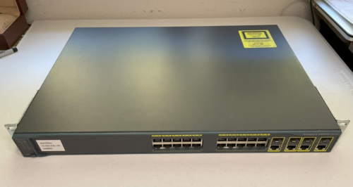 Cisco WS-C2960G-24TC-L v04 24-Port Managed Gigabit Network Switch Pre-Owned