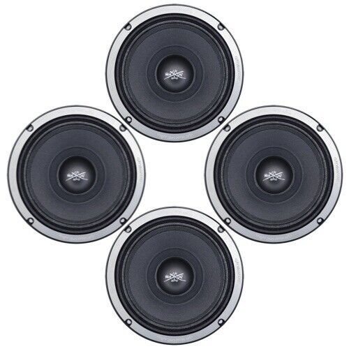 4) SHCA MR84 8″ Midrange Loudspeakers 2″ VC 4 ohm 1600 Watts (Four Speakers)