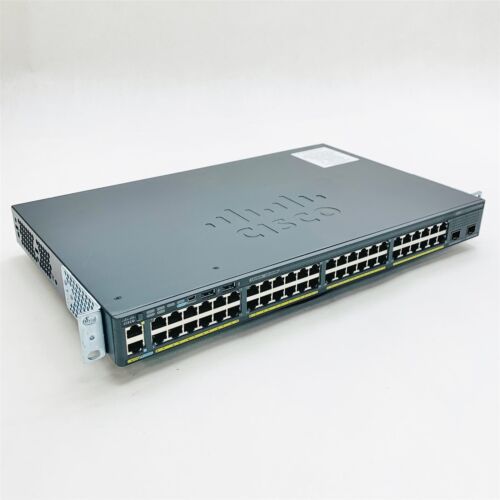 Cisco 2960X WS-C2960X-48TD-L 48-Port SFP+ Gigabit Network Switch w/C2960X-Stack