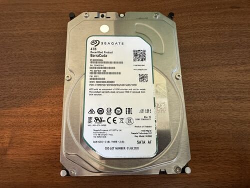 Seagate 4TB Barracuda Recertified ST4000DM004 SATA III Hard Drive