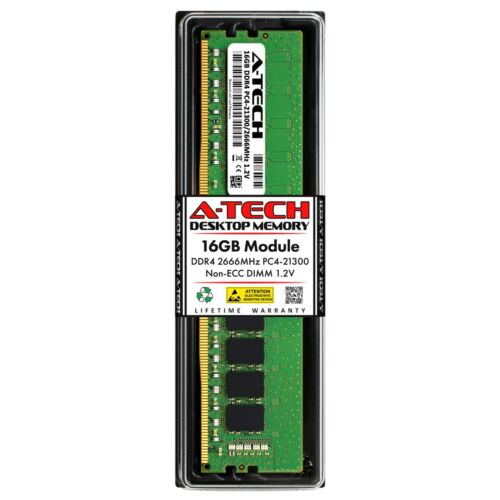 A-Tech 16GB PC4-21300 Desktop DDR4 2666 Non-ECC DIMM 288-Pin Memory RAM 1x 16G