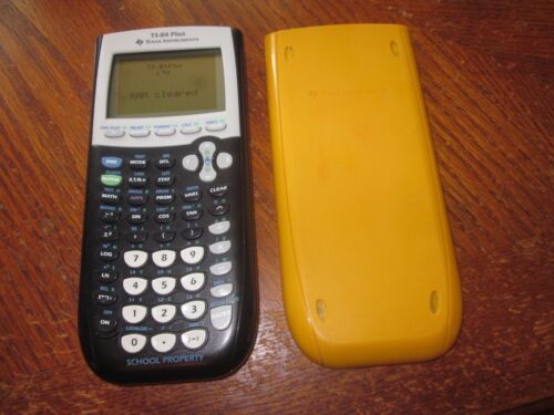 Texas Instruments TI-84 Plus Graphing Calculator Yellow School Property TI-84+