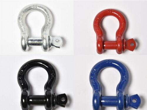 4x 1/2″ Bow Shackle D-Ring w Clevis Screw Pin Anchor 2 TON 4400 lbs capacity