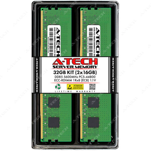 32GB 2x16GB PC5-5600 EC8 RDIMM Supermicro X13DEH X14DBM-AP X14DBM-APL Memory RAM