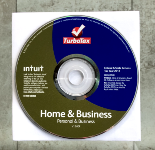 Intuit TurboTax Home & Business 2012 Federal & State Returns for Windows and MAC