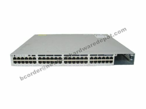 Cisco WS-C3850-48F-L 48-Port PoE 3850 Switch 1100W AC LAN Base – 1 Year Warranty