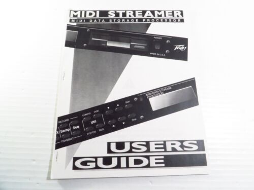 Peavey MIDI Streamer Data Storage Processor Owners Manual (Photocopy)