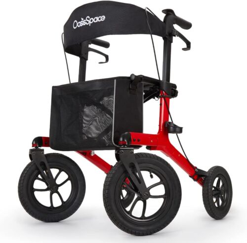 Rollator Walker with Pneumatic Tires – All Terrain Rollator Walker with Seat