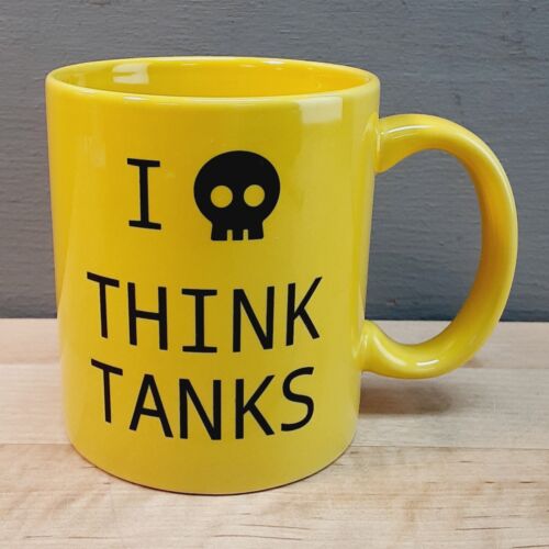 Volexity Cybersecurity Humorous Corporate Mug Skull Think Tanks — 12 Oz Yellow