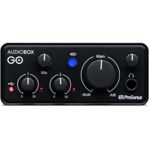 PreSonus AudioBox GO Compact 2×2 Bus-Powered USB Audio Interface