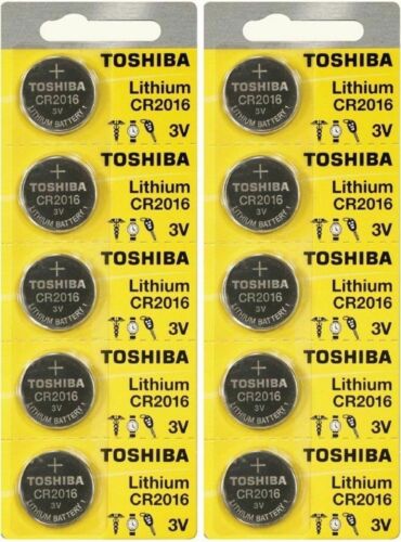 10 x New Original Toshiba CR2016 CR 2016 3V LITHIUM BATTERY BR2016 DL2016 Watch