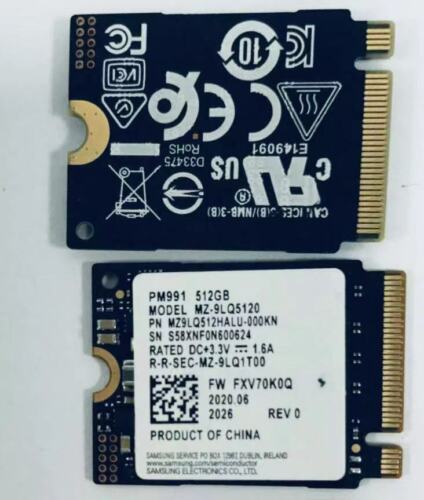 Samsung 512GB PM991 SSD M.2 MZ-9LQ5120 Internal PCIe 3.0 x4 FXV70K0Q 2230 NVMe