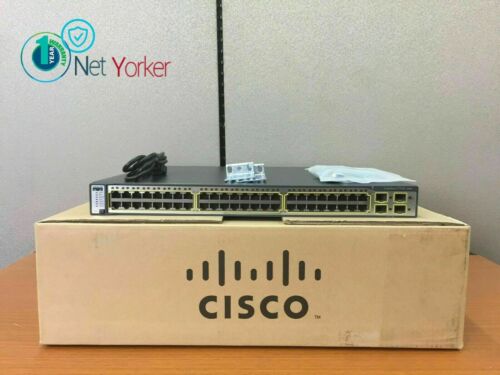 Cisco WS-C3750G-48TS-E 48 Port Gigabit Ethernet Switch – Same Day Shipping