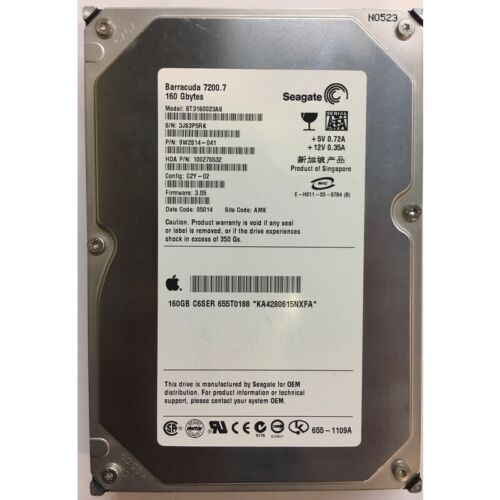 655T0188 – Apple 160GB 7200 RPM SATA 3.5″ HDD