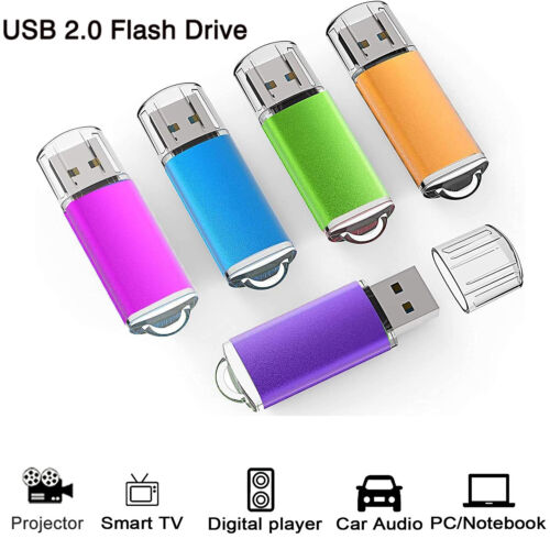 5Pack/Lot USB Flash Drive 2GB-64GB Memory Sticks Storage Blank Media Pen Drive