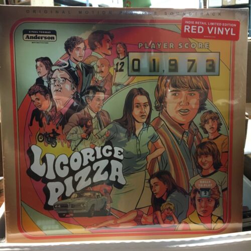 Licorice Pizza Soundtrack (Record, Red, 2021) SEALED, Shelf wear *