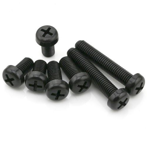 M2 M2.5 M3 Black Round Nylon Screws Phillips Plastic Round Head Screws Bolt