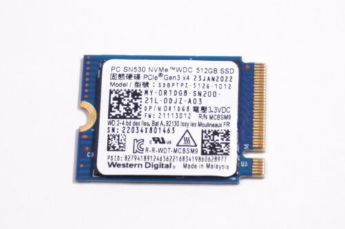 SDBPTPZ-512G Western Digital 512GB NVMe PCIe  gen 3×4 SSD Drive I7620-5624SLV…