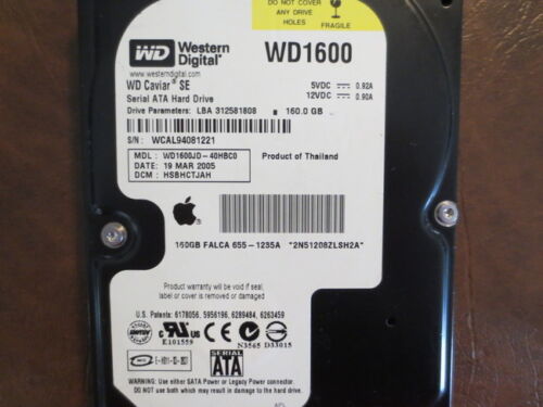 WD WD1600JD-40HBC0 DCM:HSBHCTJAH Apple 655-1235A 160gb Sata 3.5″ Hard Drive