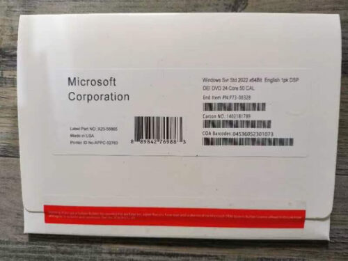 Microsoft Windows Server 2022 Standard Edition | 24-Core License | 50 CALs