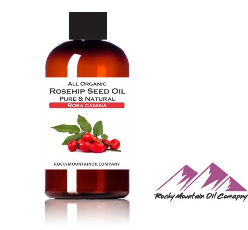 ORGANIC ROSEHIP SEED OIL COLD PRESSED 2 4 8 16 oz ROSE HIP  GLASS BOTTLE OPTION