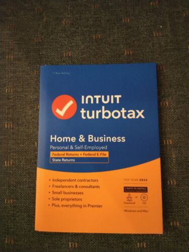 2023 INTUIT TURBOTAX HOME & BUSINESS Federal & E-file, 1 State; New, Sealed